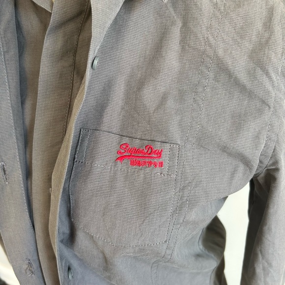 SuperDry Fitted Button Down Belted Cotton Woman's Shirtdress Small - Picture 6 of 8